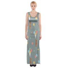 Bear 7 Thigh Split Maxi Dress by nateshop