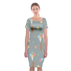 Bear 7 Classic Short Sleeve Midi Dress by nateshop