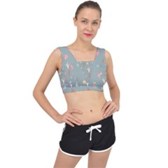 Bear 7 V-back Sports Bra by nateshop