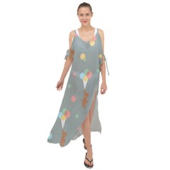 Bear 7 Maxi Chiffon Cover Up Dress by nateshop