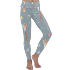 Bear 7 Kids  Lightweight Velour Classic Yoga Leggings by nateshop