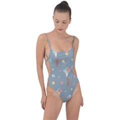 Bear 7 Tie Strap One Piece Swimsuit by nateshop