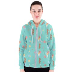 Bear 6 Women s Zipper Hoodie by nateshop