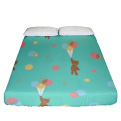 Bear 6 Fitted Sheet (queen Size) by nateshop