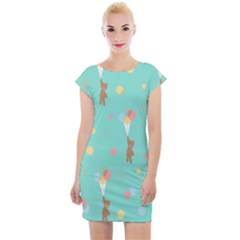 Bear 6 Cap Sleeve Bodycon Dress by nateshop