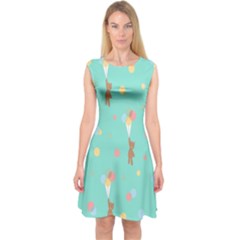 Bear 6 Capsleeve Midi Dress by nateshop