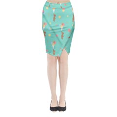 Bear 6 Midi Wrap Pencil Skirt by nateshop