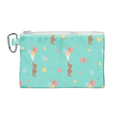 Bear 6 Canvas Cosmetic Bag (medium) by nateshop