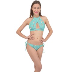 Bear 6 Cross Front Halter Bikini Set by nateshop