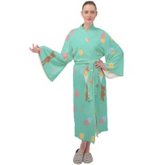 Bear 6 Maxi Velour Kimono by nateshop