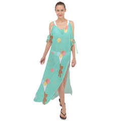 Bear 6 Maxi Chiffon Cover Up Dress by nateshop