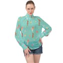 Bear 6 High Neck Long Sleeve Chiffon Top View1