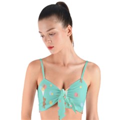 Bear 6 Woven Tie Front Bralet by nateshop