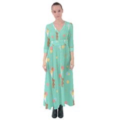 Bear 6 Button Up Maxi Dress