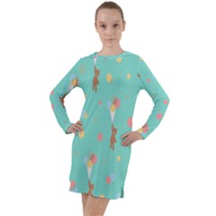 Bear 6 Long Sleeve Hoodie Dress