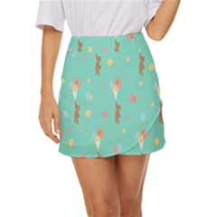 Bear 6 Mini Front Wrap Skirt by nateshop