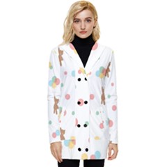 Bear Button Up Hooded Coat  by nateshop