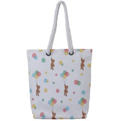 Bear Full Print Rope Handle Tote (small) by nateshop