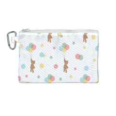 Bear Canvas Cosmetic Bag (medium) by nateshop