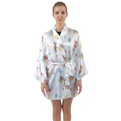 Bear Long Sleeve Satin Kimono by nateshop