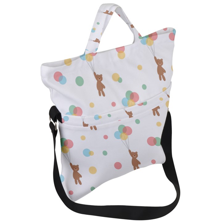 Bear Fold Over Handle Tote Bag