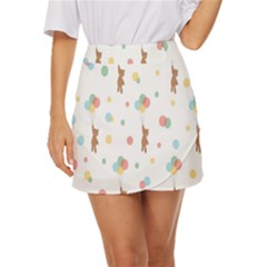 Bear Mini Front Wrap Skirt by nateshop