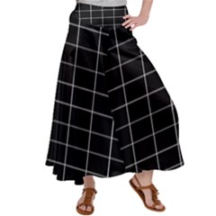 Box Black Satin Palazzo Pants by nateshop