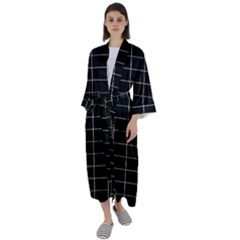 Box Black Maxi Satin Kimono by nateshop