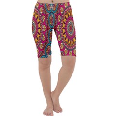 Buddhist Mandala Cropped Leggings  by nateshop