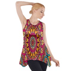 Buddhist Mandala Side Drop Tank Tunic by nateshop