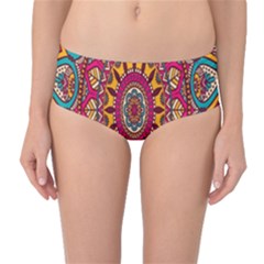 Buddhist Mandala Mid-waist Bikini Bottoms by nateshop