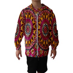 Buddhist Mandala Kids  Hooded Windbreaker by nateshop