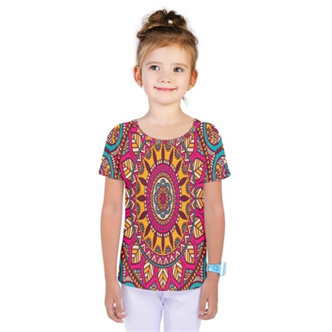 Buddhist Mandala Kids  One Piece Tee by nateshop