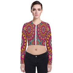 Buddhist Mandala Long Sleeve Zip Up Bomber Jacket by nateshop