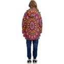 Buddhist Mandala Kid s Hooded Longline Puffer Jacket View4