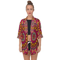 Buddhist Mandala Open Front Chiffon Kimono by nateshop