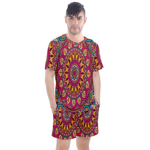 Buddhist Mandala Men s Mesh Tee And Shorts Set by nateshop