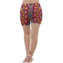 Buddhist Mandala Lightweight Velour Yoga Shorts View4