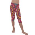 Buddhist Mandala Kids  Lightweight Velour Capri Leggings  View1