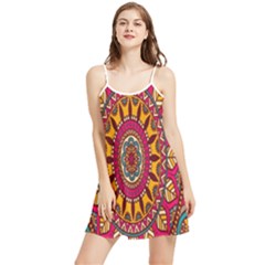 Buddhist Mandala Summer Frill Dress by nateshop