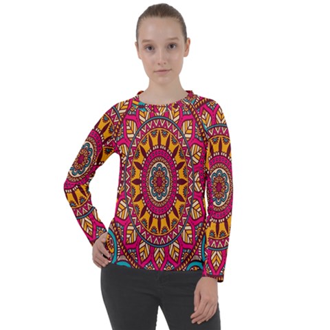 Buddhist Mandala Women s Long Sleeve Raglan Tee by nateshop