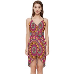 Buddhist Mandala Wrap Frill Dress by nateshop