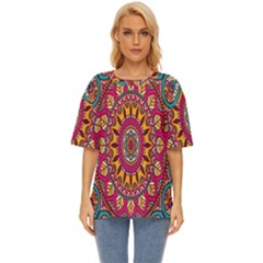 Buddhist Mandala Oversized Basic Tee by nateshop