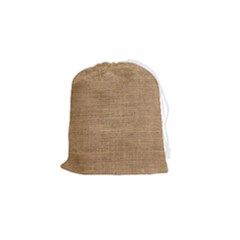 Burlap Texture Drawstring Pouch (small) by nateshop