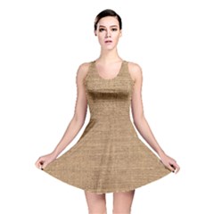 Burlap Texture Reversible Skater Dress by nateshop