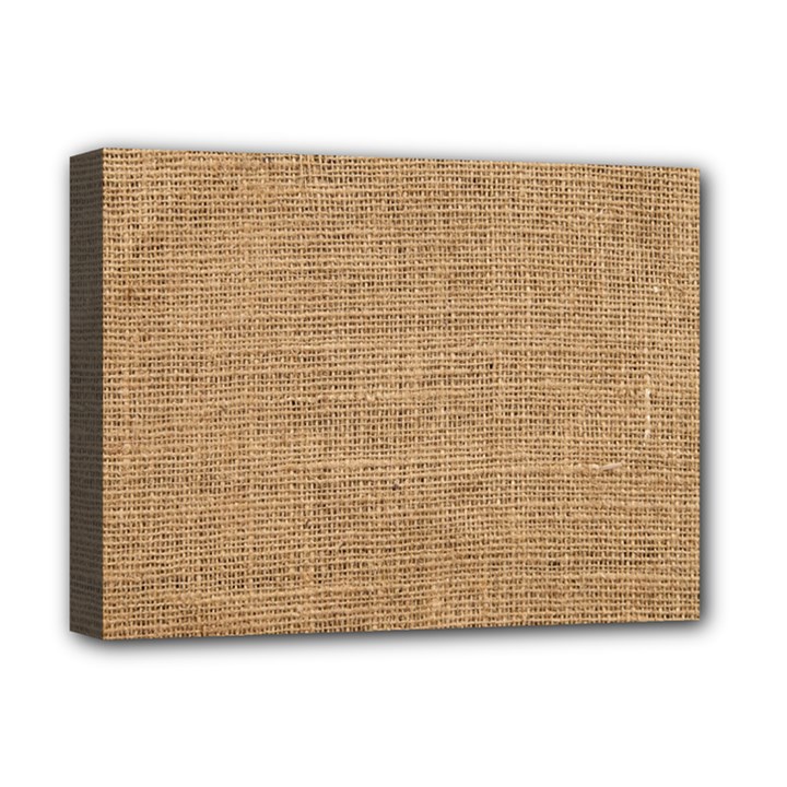 Burlap Texture Deluxe Canvas 16  x 12  (Stretched) 