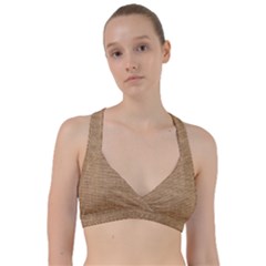 Burlap Texture Sweetheart Sports Bra by nateshop