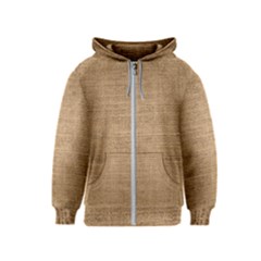 Burlap Texture Kids  Zipper Hoodie by nateshop