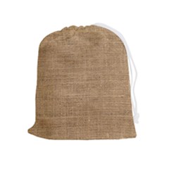 Burlap Texture Drawstring Pouch (xl) by nateshop