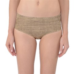 Burlap Texture Mid-waist Bikini Bottoms by nateshop